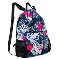 plecak-worek z poliestru w modny, roślinny wzór - peterson