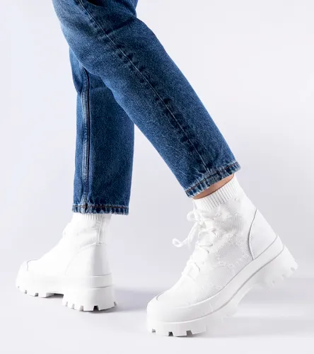 Białe wysokie sneakersy Éric 36 na Arena.pl