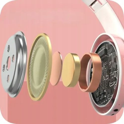 Słuchawki Kotki dla dzieci Bluetooth LED RGB Różowe Kocie Uszy na Arena.pl