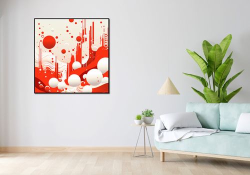 Plakat 100x100cm Krwiście Czerwone Wibracje na Arena.pl