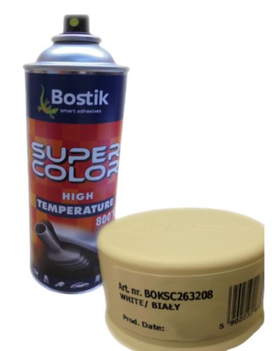 Farba w sprayu wysokotemperaturowa 400 ml (Biały) na Arena.pl