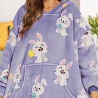 BLUZA Z KAPTUREM OVERSIZE KOC KOCOBLUZA MIĘKKA CIEPŁA PLUSZOWA SHERPA 102cm
