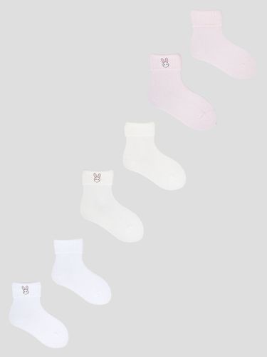 Skarpety dziewczęce bawełniane króliczek 3PAK 20-22 YOCLUB na Arena.pl