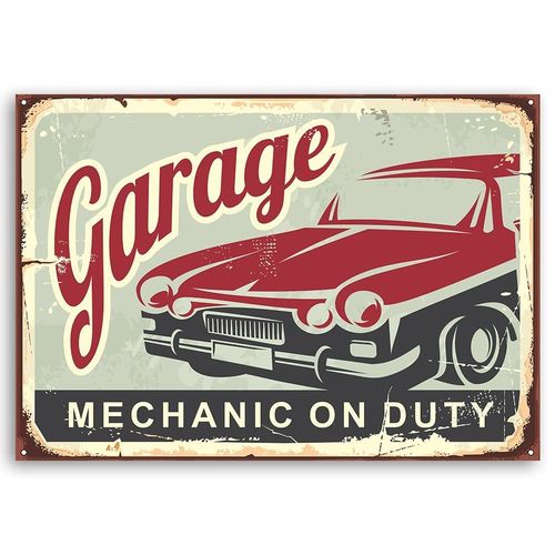 Obraz na płótnie - Canvas, Szyld mechanik 90x60 na Arena.pl