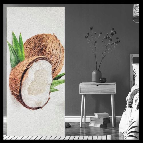 Fototapeta PREMIUM STRUKTURA ZMYWALANA 3D białe płytki krata drewniany dąb na Arena.pl