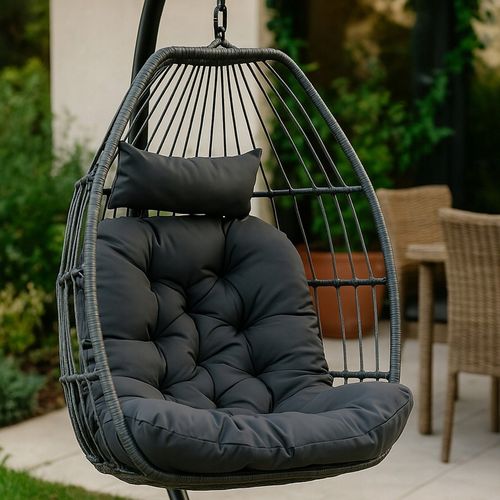 FOTEL WISZĄCY OGRODOWY BUJANY KOKON KOSZ TARAS HUŚTAWKA BUJAK JAJO KRZESŁO na Arena.pl