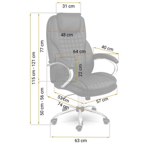 Fotel biurowy Sofotel Batory - czarny - 240800 na Arena.pl