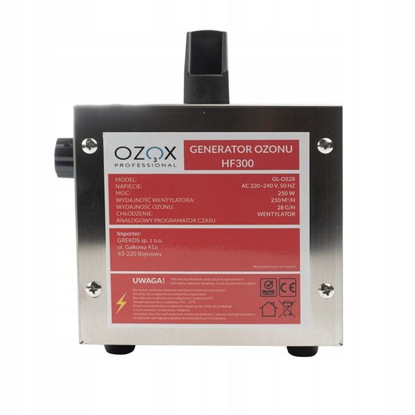 Ozonator OZOX HF300 ozonator + timer 28g/h MOCNY zdjęcie 2
