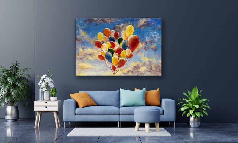 OBRAZ NA PŁÓTNIE 007 Balony 30x20cm zdjęcie 4