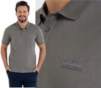Koszulka Polo Męska Bawełniana 100% Polówka Modna Premium GREY MORAJ - XXL