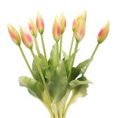 TULIPANY SILIKONOWE jak ŻYWE 34 cm TULIPAN RÓŻOWY ZIELONY