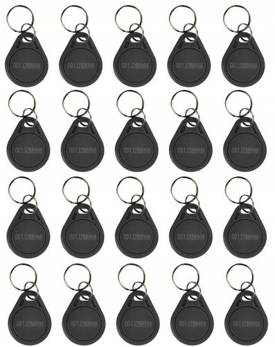 Zestaw 20szt. brelok zbliżeniowy RFID 125kHz szary tag chip czip pastylka na Arena.pl
