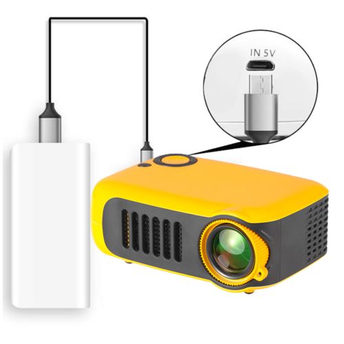 PROJEKTOR LED Mini BEZPRZEWODOWY 14-80" POMARAŃCZOWY na Arena.pl