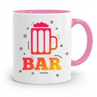 Kubek Różowy Dla Barmana Barmanki Bar Prezent Z Nadrukiem Ze Zdjęciem