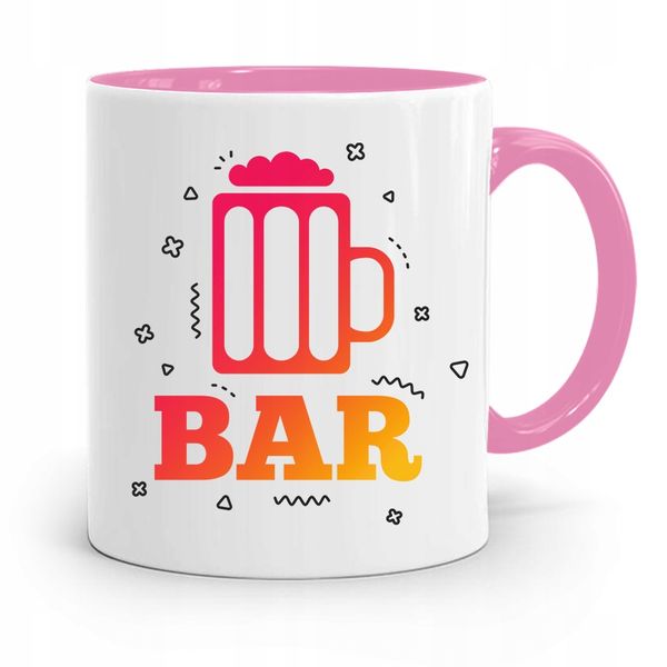 Kubek Różowy Dla Barmana Barmanki Bar Prezent Z Nadrukiem Ze Zdjęciem zdjęcie 1