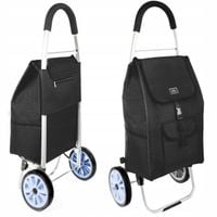 Wózek na zakupy ALU składany zakupowy torba na dużych kółkach 44l