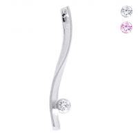 SREBRNY WISIOREK FALA Z CYRKONIĄ SREBRO PRÓBY 925