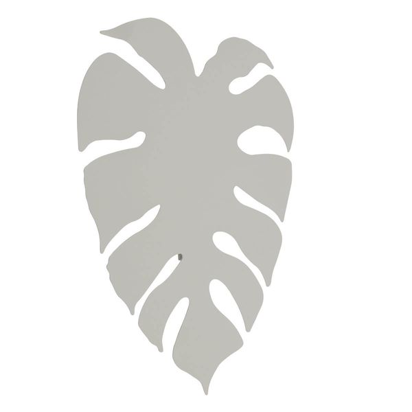 Lampa naścienna do sypialni Monstera 6436 listek metalowa biała zdjęcie 1
