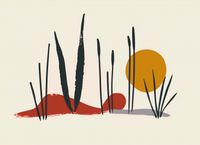 Plakat 55x40cm Trzcina przy Zachodzie