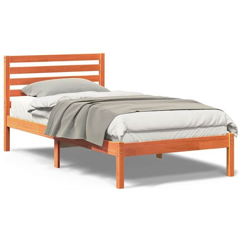 Ramka łóżka Woskowy brąz 90 x 190 cm Lite drewno sosnowe na Arena.pl