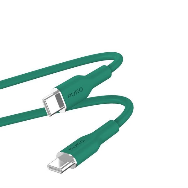 PURO ICON Soft Cable - Kabel USB-C do USB-C 1.5 m (Jade) zdjęcie 1