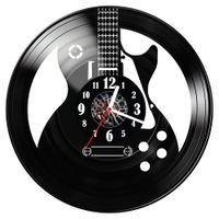 Zegar ścienny z płyty winylowej Gitara 646.14
