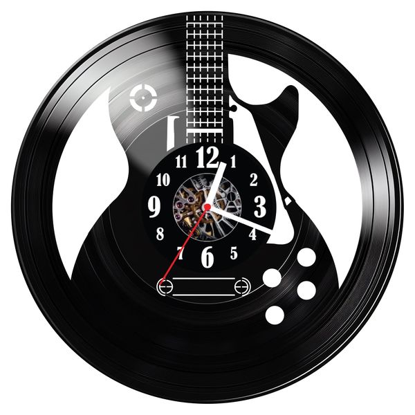 Zegar ścienny z płyty winylowej Gitara 646.14 zdjęcie 1