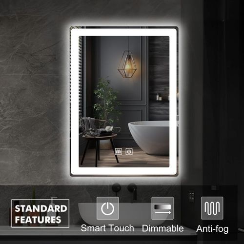 IREDA Lustro łazienkowe z oświetleniem LED, 80 x 60 cm na Arena.pl