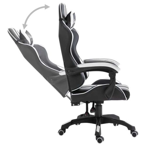 Fotel dla gracza, biały, PU na Arena.pl