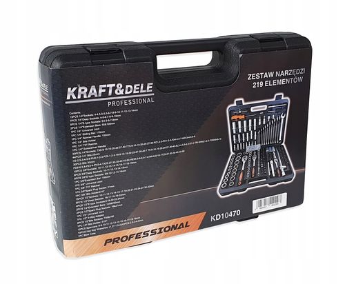 Zestaw narzędzi 219el. Klucze nasadowe KD10470 na Arena.pl