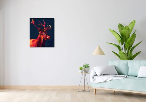 Obraz 50x60cm Jeleń w Geometrii na Arena.pl