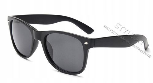 OKULARY z POLARYZACJĄ UNISEX NERDY czarne MATOWE PRZECIWSŁONECZNE UV400 na Arena.pl