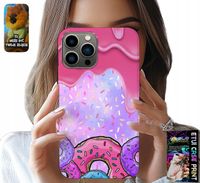 ETUI DO IPHONE 13 PRO - SŁODKIE DONUTY Z LUKREM W TLE + SZKŁO