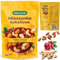 Bakalland MIESZANKA BAKALIOWA 40% MIGDAŁ 40% ŻURAWINA 20% NERKOWIEC 100G