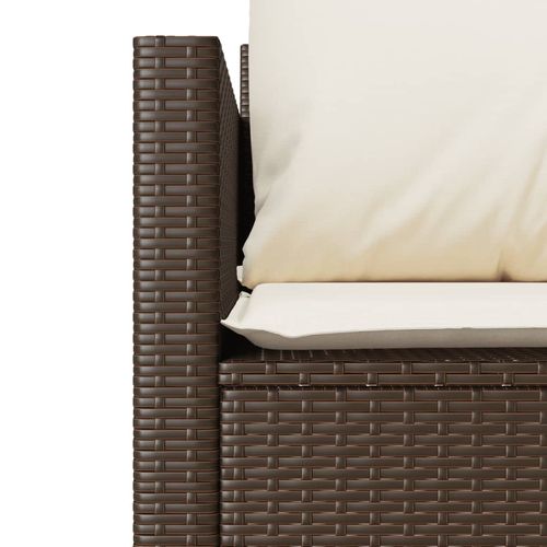 3-cz. zestaw mebli bistro z poduszkami, brązowy, polirattan na Arena.pl