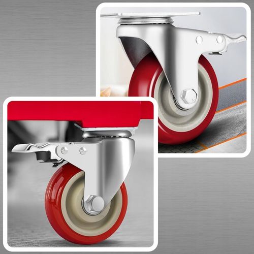 KÓŁKA OBROTOWE 75mm 200kg Z HAMULCEM GUMOWE ZESTAW JEZDNY WÓZKA 4 SZT na Arena.pl