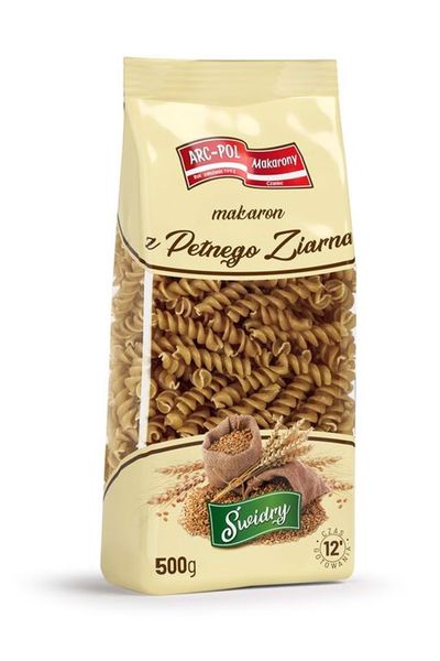 Arc-Pol Makaron świderki pełnoziarnisty 500 g zdjęcie 2