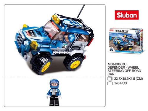 KLOCKI SLUBAN CC Auto wyścigowe terenowe blue 146 - B0663C komp. z LEG COB na Arena.pl