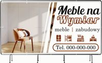 BANER REKLAMOWY 300x150cm oczkowany projekt w cenie MEBLE NA WYMIAR