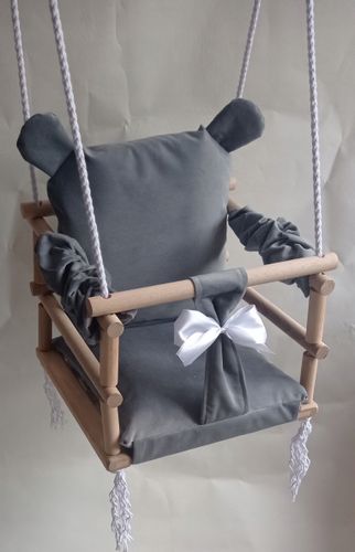 HUŚTAWKA 3w1 DLA DZIECI miś kolor SZARY na Arena.pl