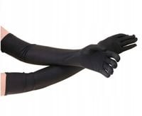 RĘKAWICZKI CZARNE DŁUGIE RETRO AKCESORIA PRZEBRANIE KARNAWAŁ IMPREZA