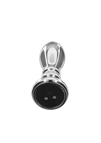 buttplug vibr. ribbed medium silver na Arena.pl