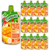 Tymbark Mus jabłko mango banan + płatki owsiane 100 g x 12 sztuk