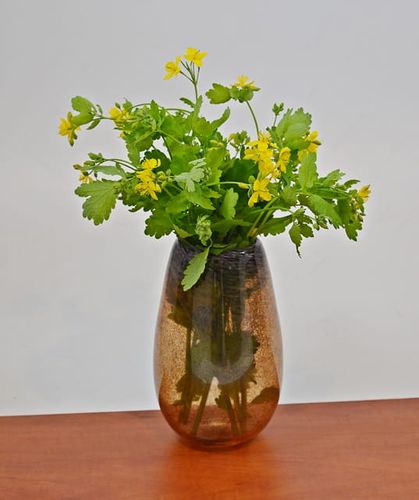 Wazon brązowo-fioletowy szeroki na Arena.pl