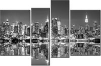 130CM 85 OBRAZ 4 ELEM MANHATTAN NOCĄ ŚCIENNY