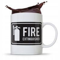 Kubek Prezent Dla Strażaka Fire Extinguisher Z Nadrukiem Ze Zdjęciem