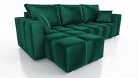 Narożnik Colin z głębokimi pikami, pojemnik, funkcja spania - Monolith 37