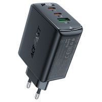 szybka ładowarka sieciowa gan 2x usb-c usb-a pps pd qc4+ 65w czarna