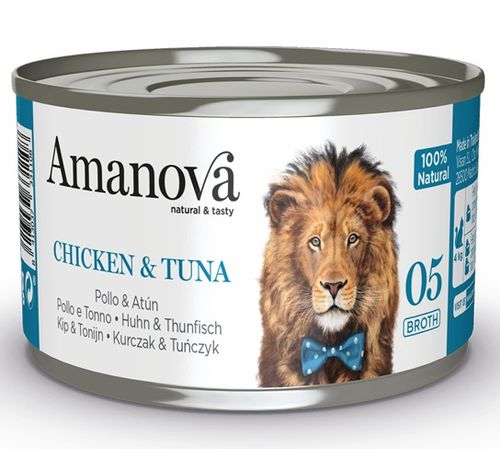 Amanova Cat Chicken & Tuna - Kurczak I Tuńczyk W Bulionie Puszka 70G [05] na Arena.pl