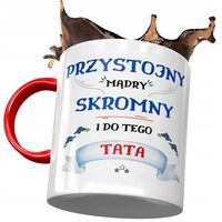 Kubek Czerwony Dla Taty Ojca Na Dzień Taty Prezent Z Nadrukiem Ze Zdjęciem